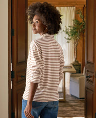 Patrick Popover Vintage White and Camel Stripe
