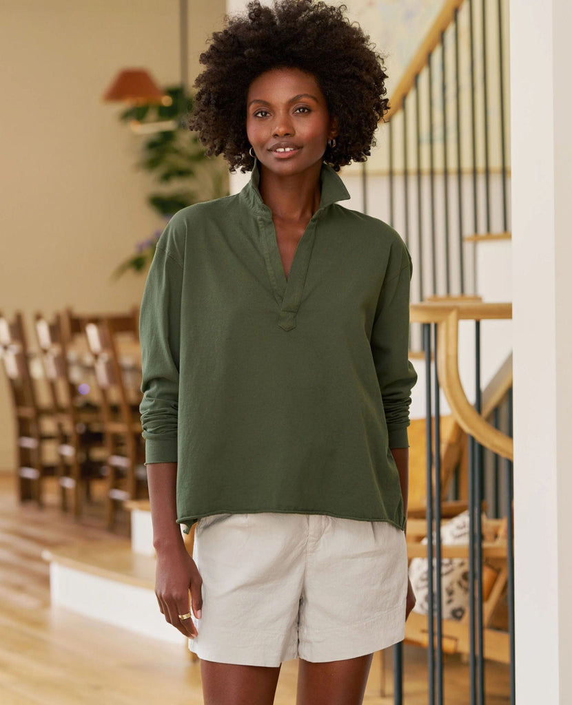 Patrick Henley Popover Caper Green