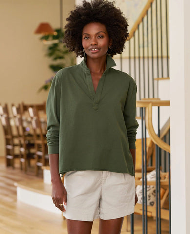 Patrick Henley Popover Caper Green