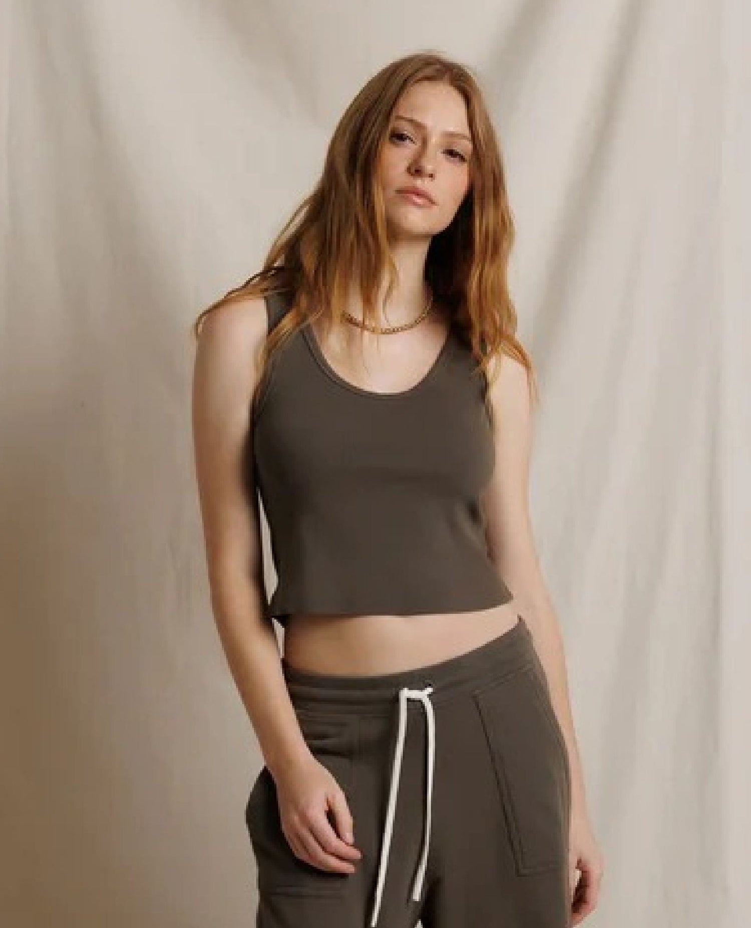 Perfect Blondie Tank Dark Olive
