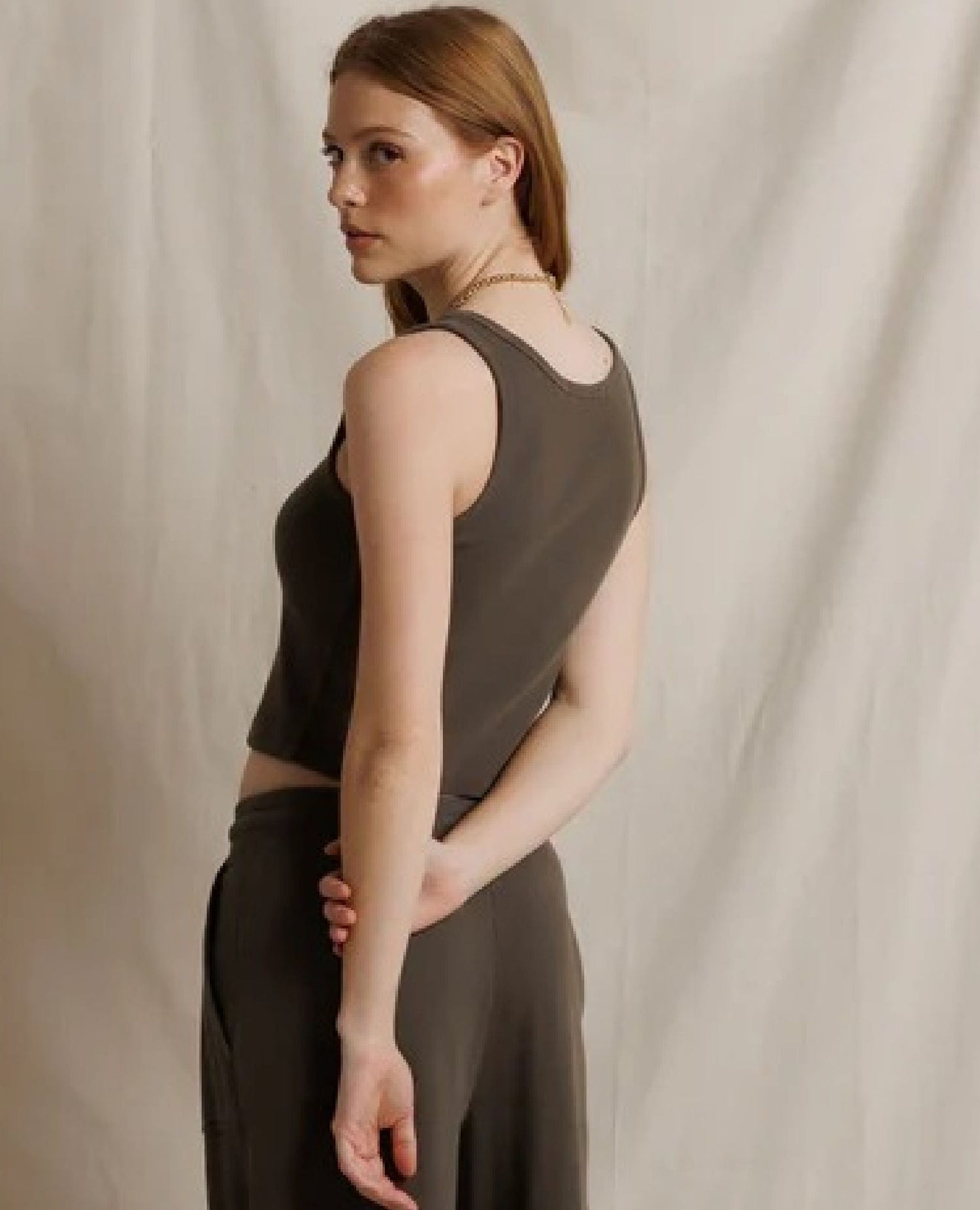 Perfect Blondie Tank Dark Olive