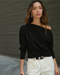 Pietra Off Shoulder Top Jet Black