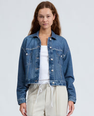 Rag & Bone Terry Trucker "Denim" Jacket