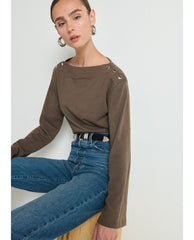 Rochelle Boatneck Top Espresso