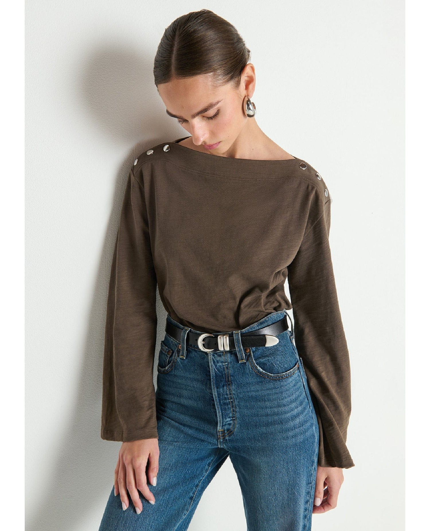 Rochelle Boatneck Top Espresso