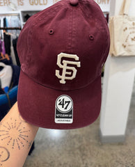 SF Baseball Hat Burgundy