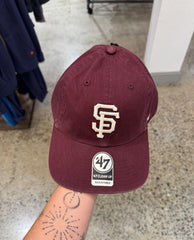 SF Baseball Hat Burgundy