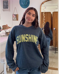 SUNSHINE Sweatshirt Navy + Neon