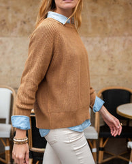 Cotton Crewneck Sweater Tobacco