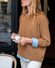 Cotton Crewneck Sweater Tobacco