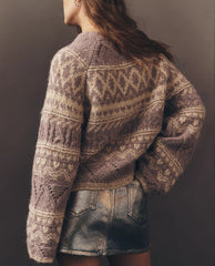 Fairisle Sweater Twilight Mauve