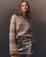 Fairisle Sweater Twilight Mauve