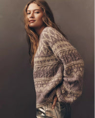 Fairisle Sweater Twilight Mauve