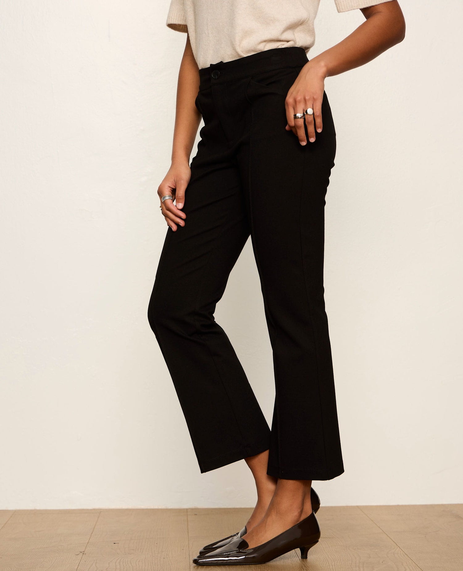 Mainline Ponte Flare Pant Black
