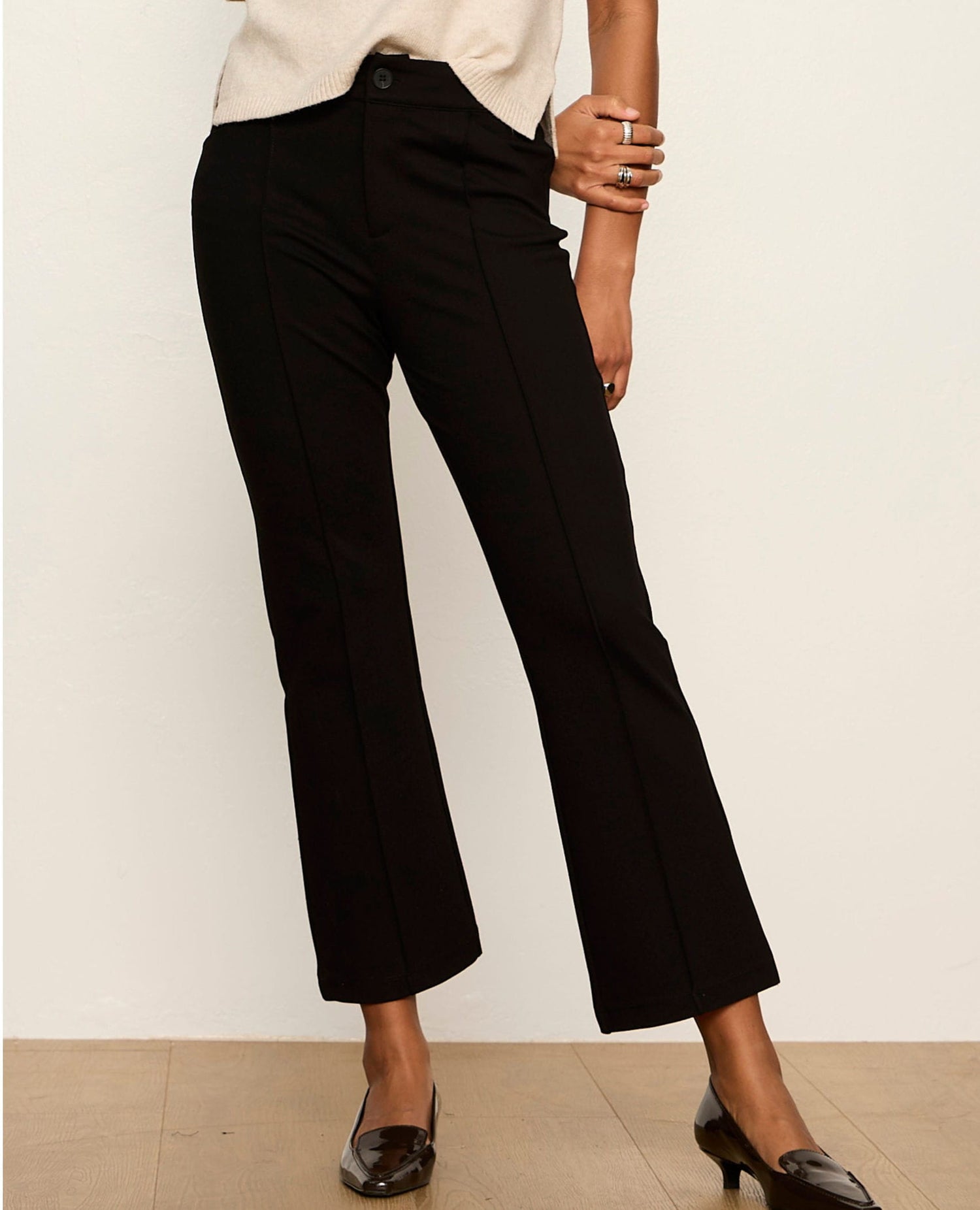 Mainline Ponte Flare Pant Black