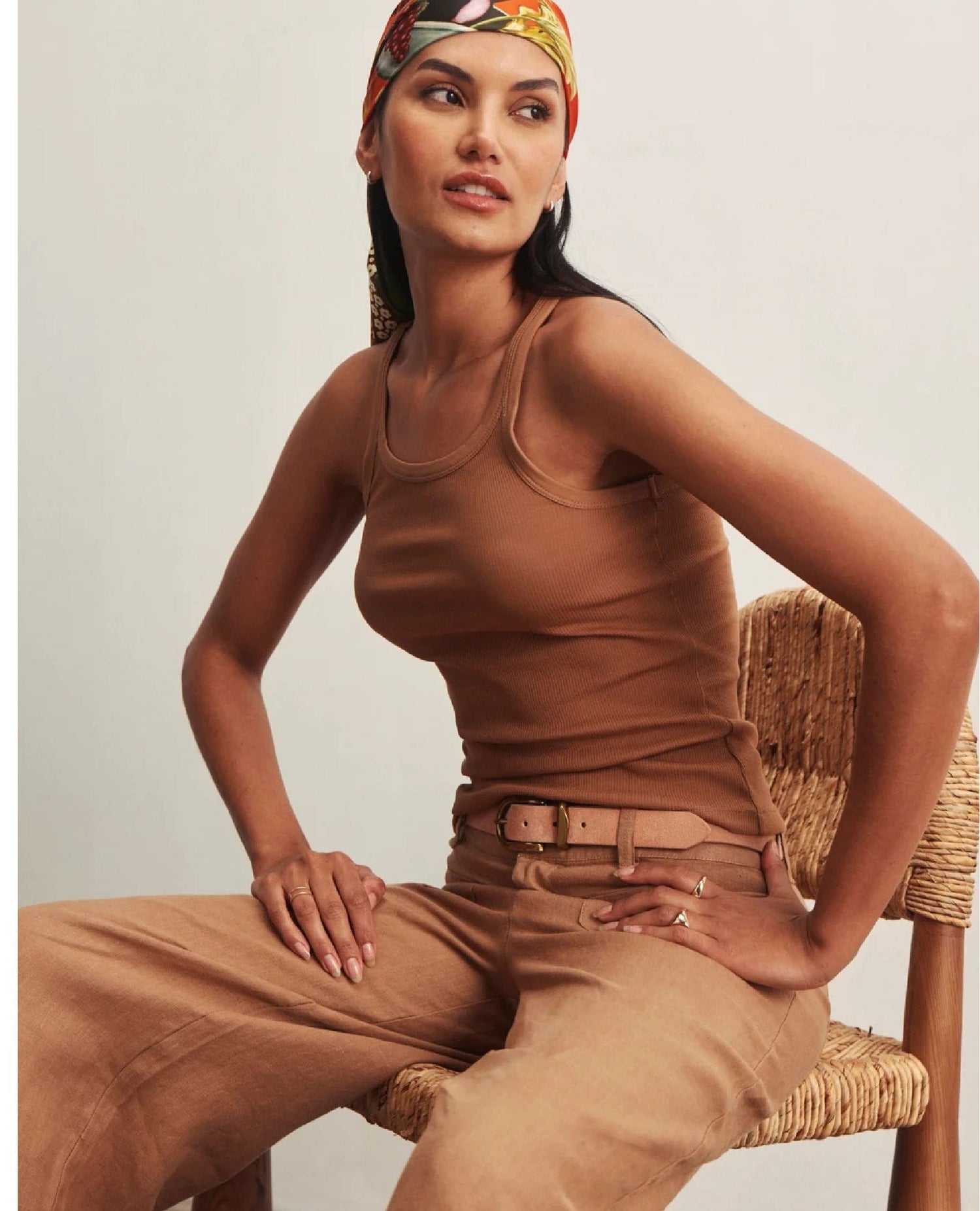 Linen Marine Wide Leg Pant Toasted Coconut