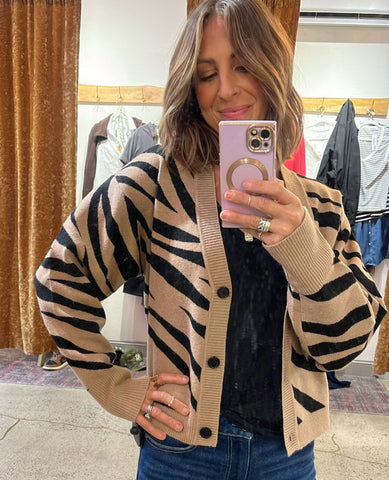 Zebra Cardi Abstract