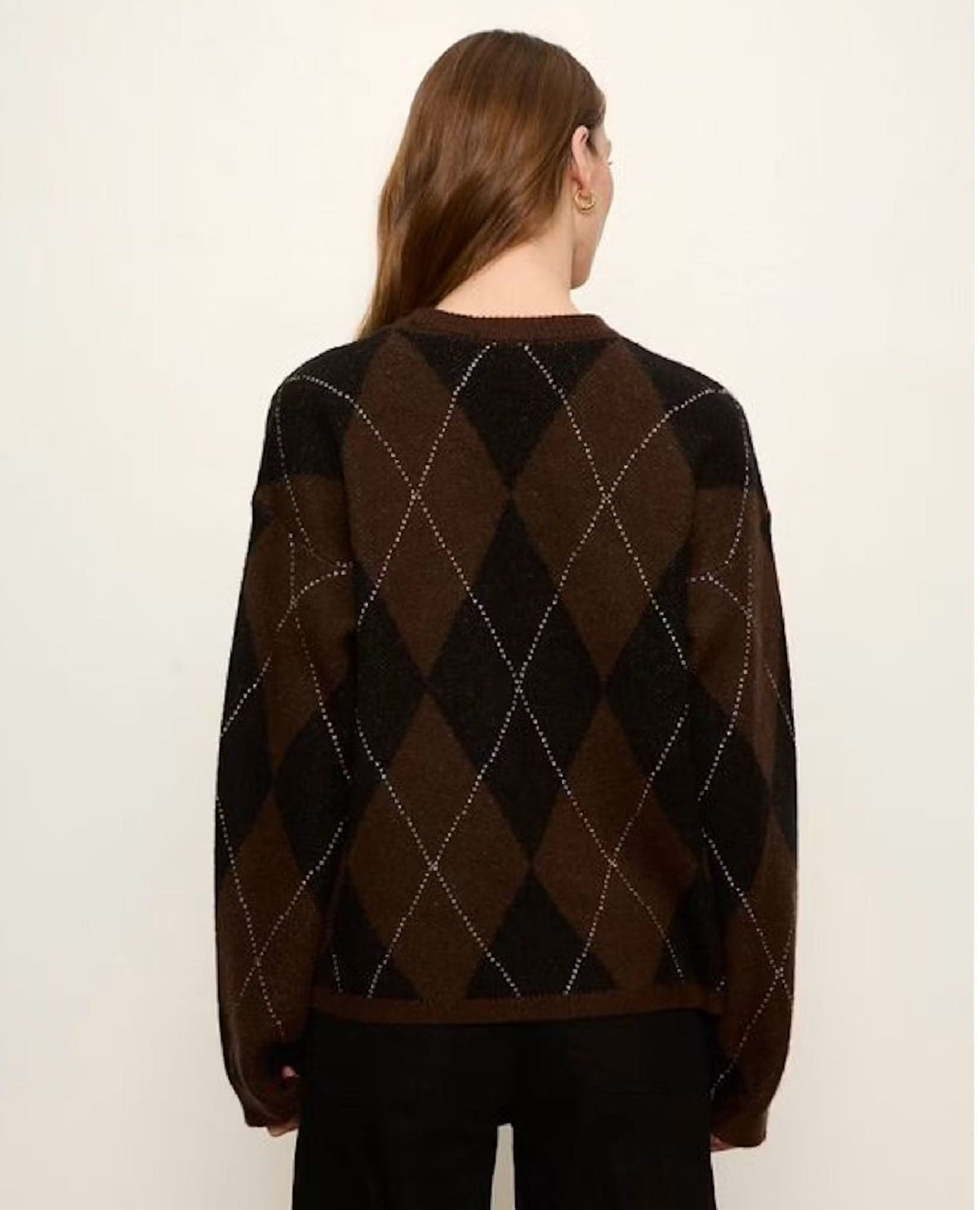 Espresso Argyle Soft Sweater