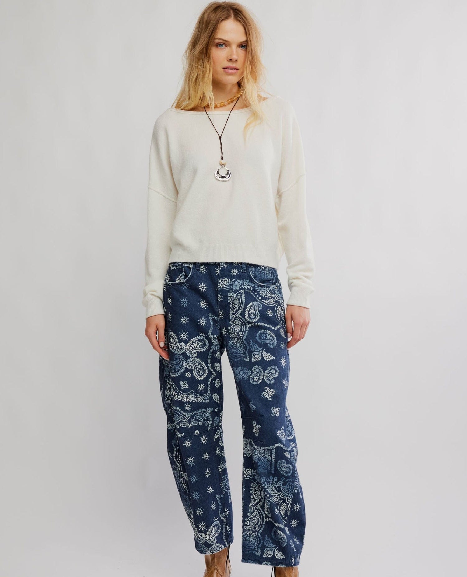 Free People See Me Pullover Ivory