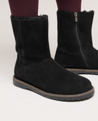Shearling Uppsala Zip Boot Black