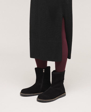 Shearling Uppsala Zip Boot Black