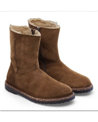 Shearling Uppsala Zip Boot Dark Tea