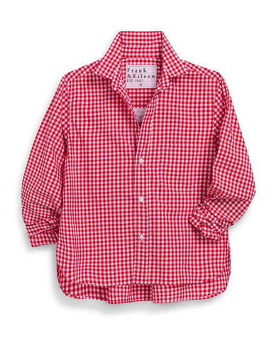 Red Check Button Down Silvio Shirt
