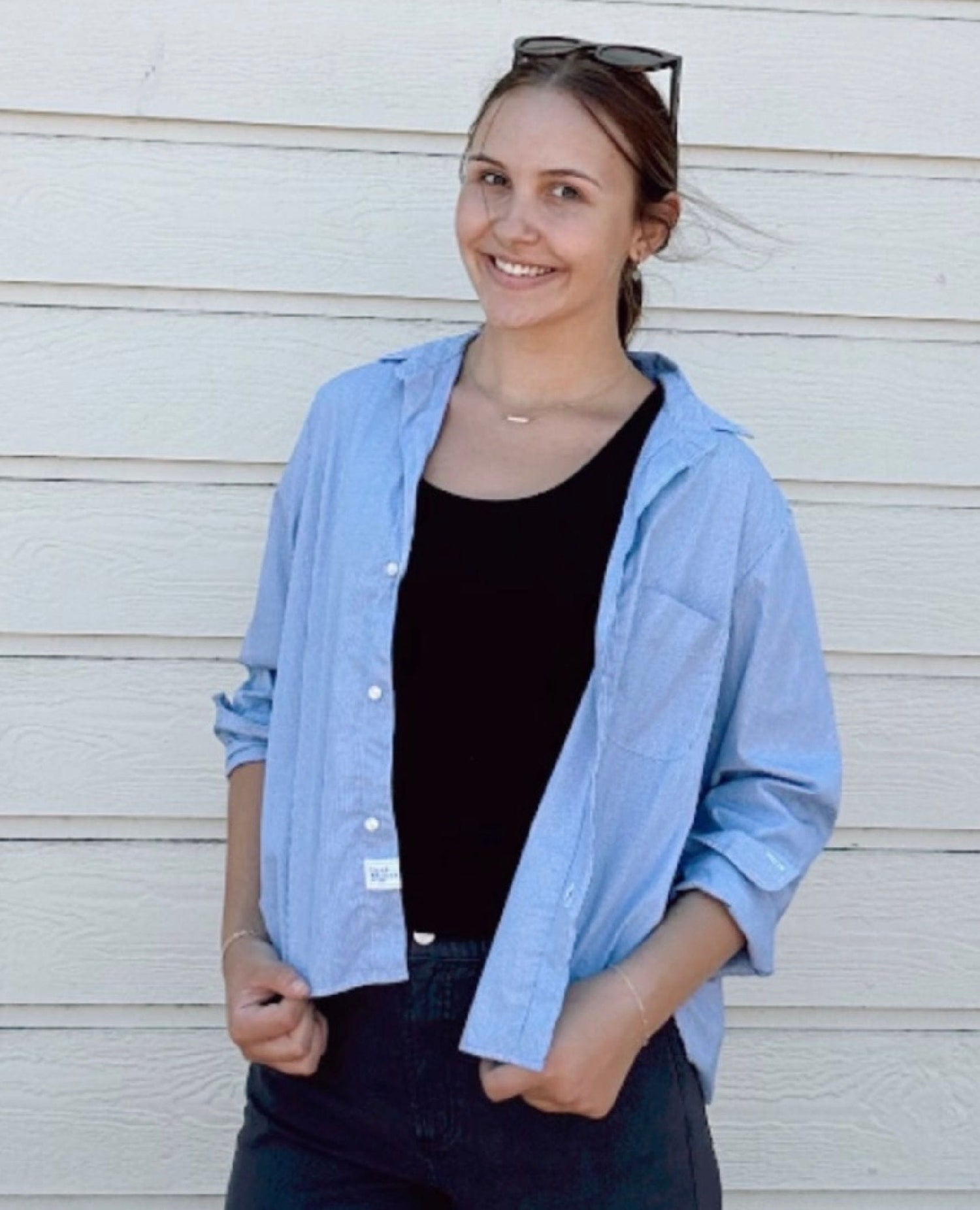 Silvio Untuckable Blue Check Shirt