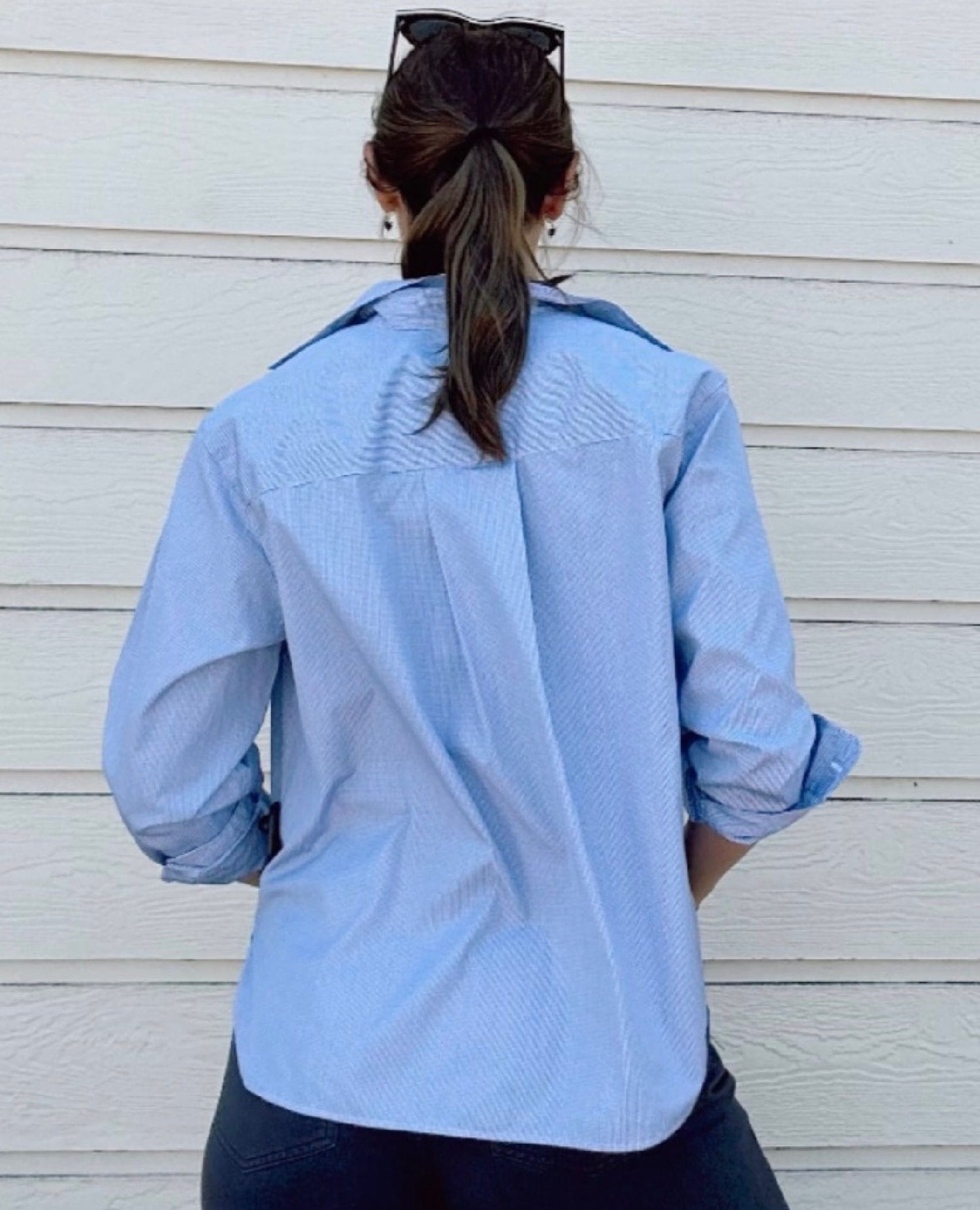 Silvio Untuckable Blue Check Shirt