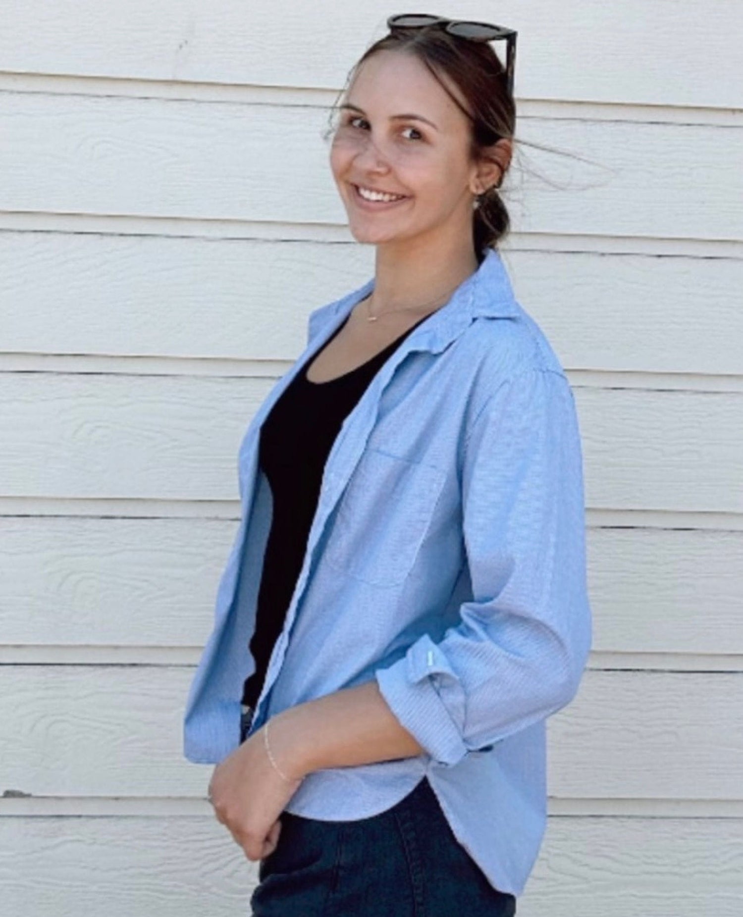 Silvio Untuckable Blue Check Shirt