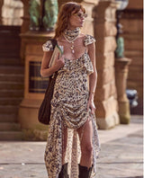 Snow Leopard Strappy Gown