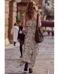 Snow Leopard Strappy Gown