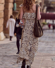 Snow Leopard Strappy Gown