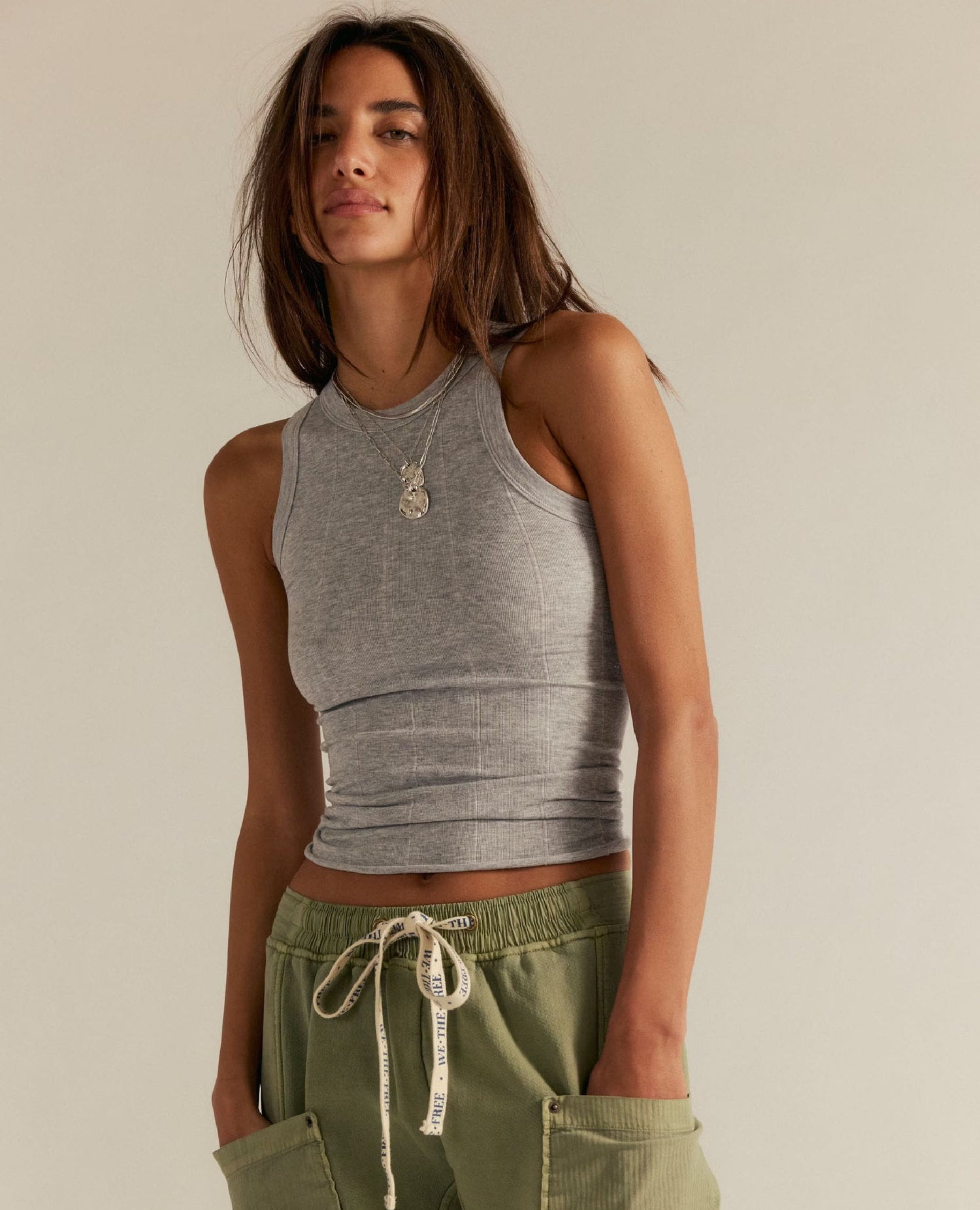 So Soft Seamless Tank Heather Grey