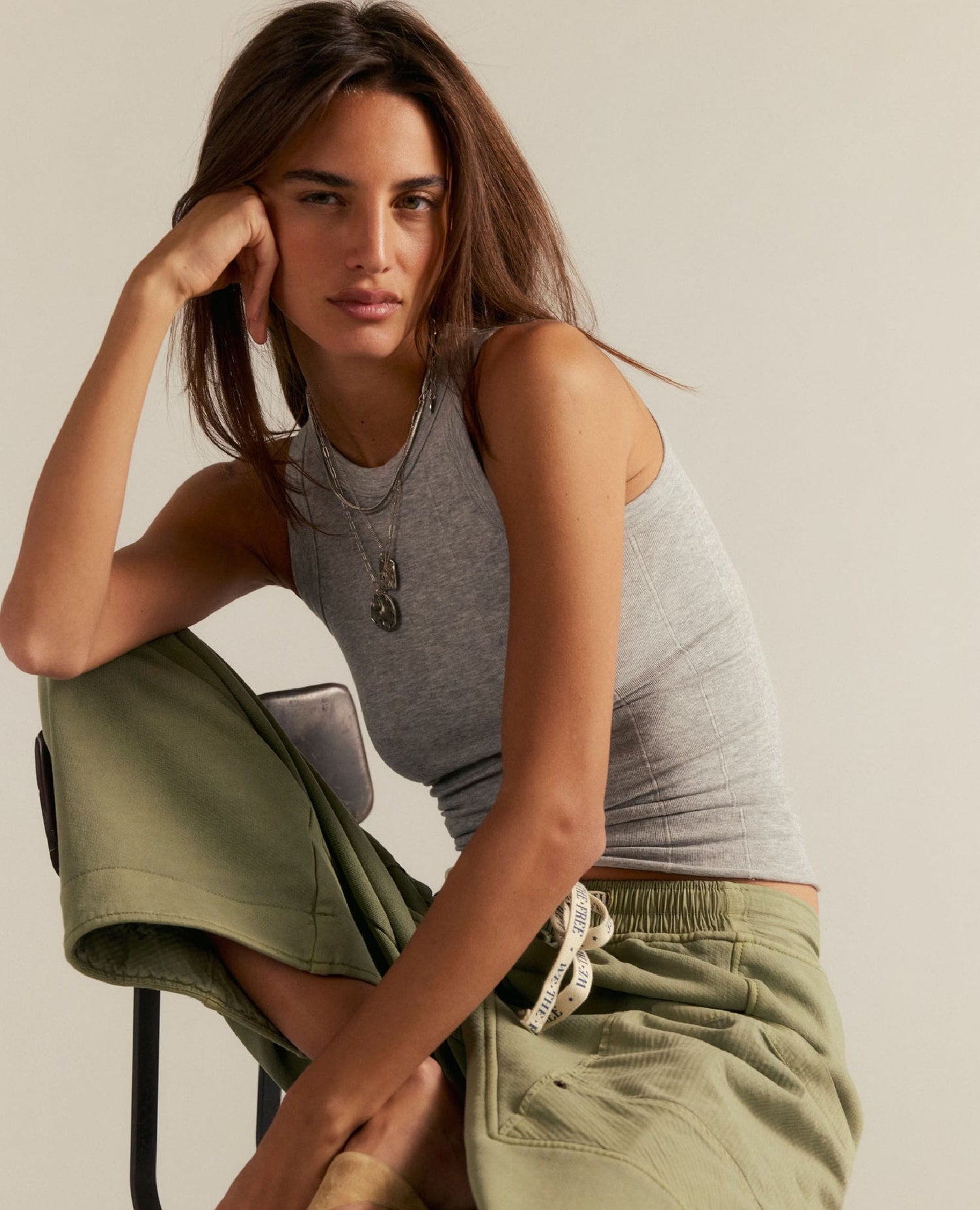 So Soft Seamless Tank Heather Grey