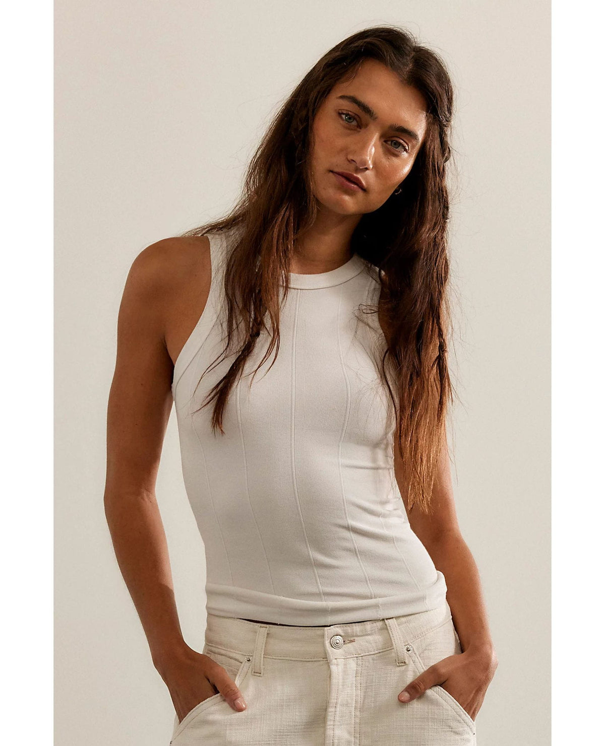 So Soft Seamless Top Ivory