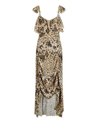 Snow Leopard Strappy Gown