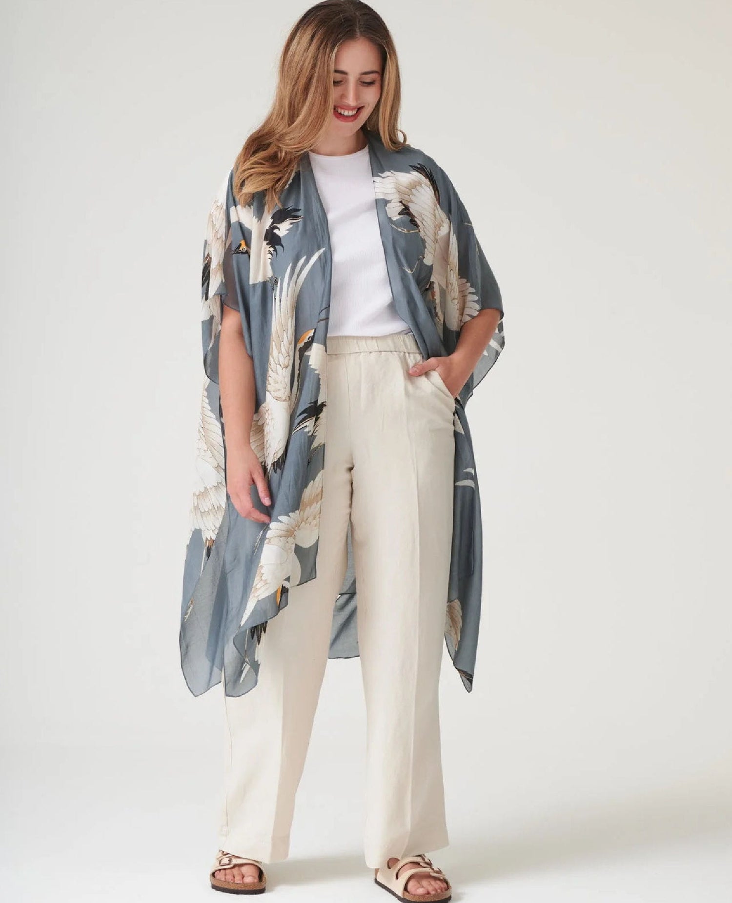 Stork Slate Kimono Throwover