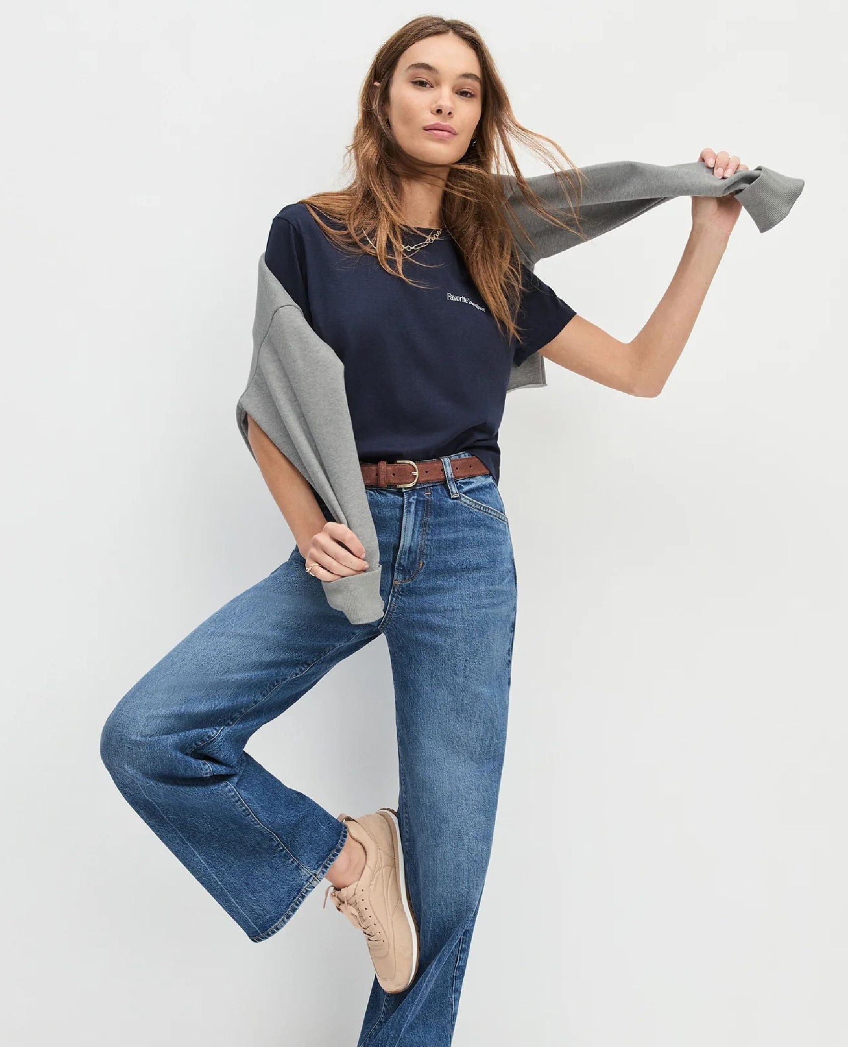 Fav Suede Juni Belt Chocolate/Gold