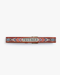 The Eye Opener Beaded Leather Belt Brown