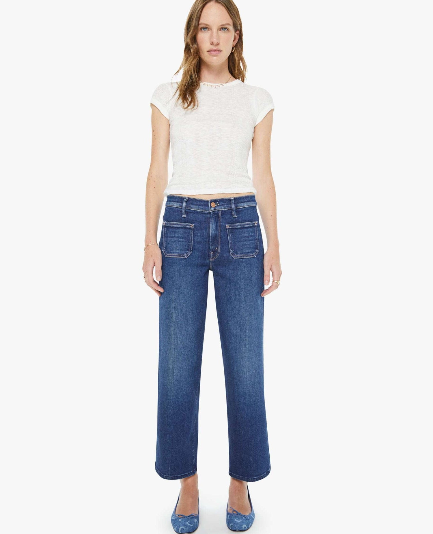 The Patch Pocket Mid-Rise Maven Ankle Jeans Cocktail Hour