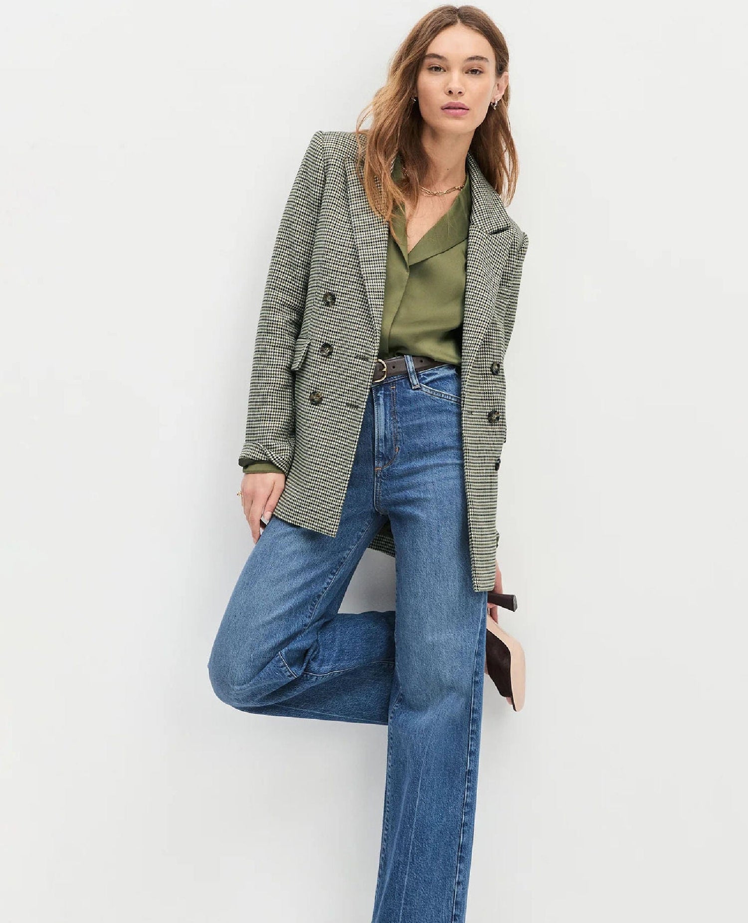 The Phoebe Blazer Cheshire Houndstooth