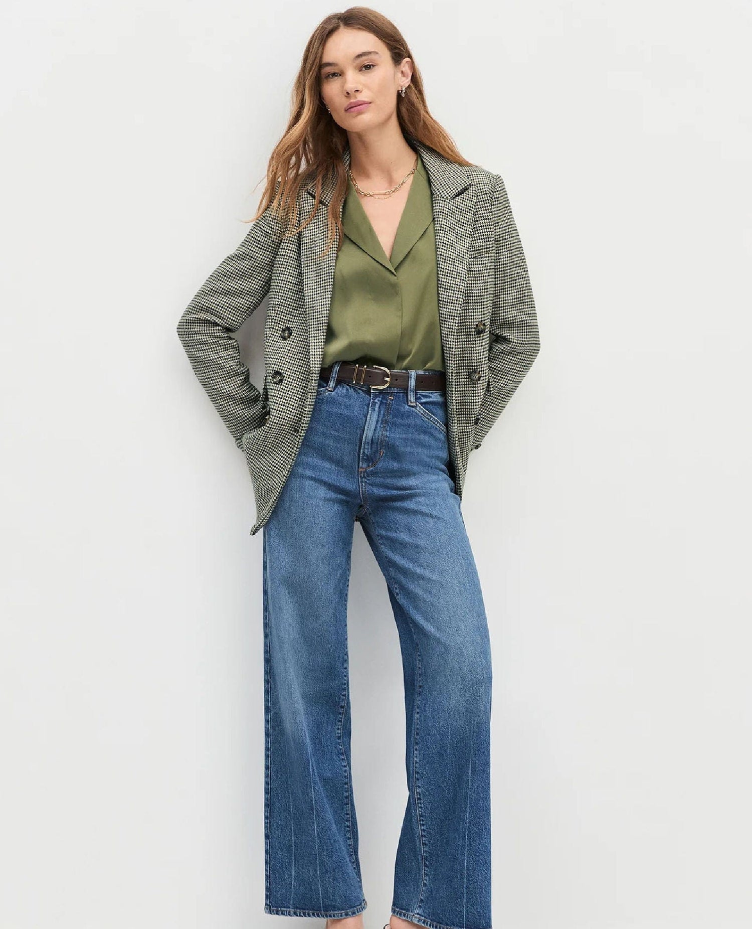 The Phoebe Blazer Cheshire Houndstooth