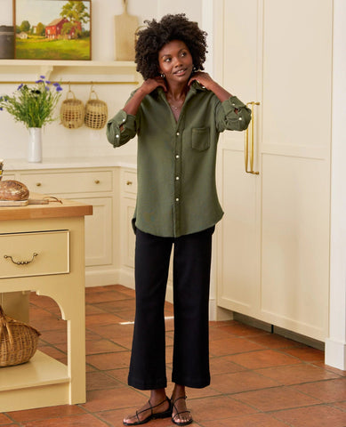 Eileen Triple Fleece Shirt Caper Green
