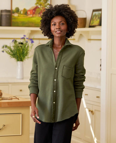 Eileen Triple Fleece Shirt Caper Green