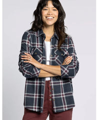 Cassian Shirt Black Red Plaid