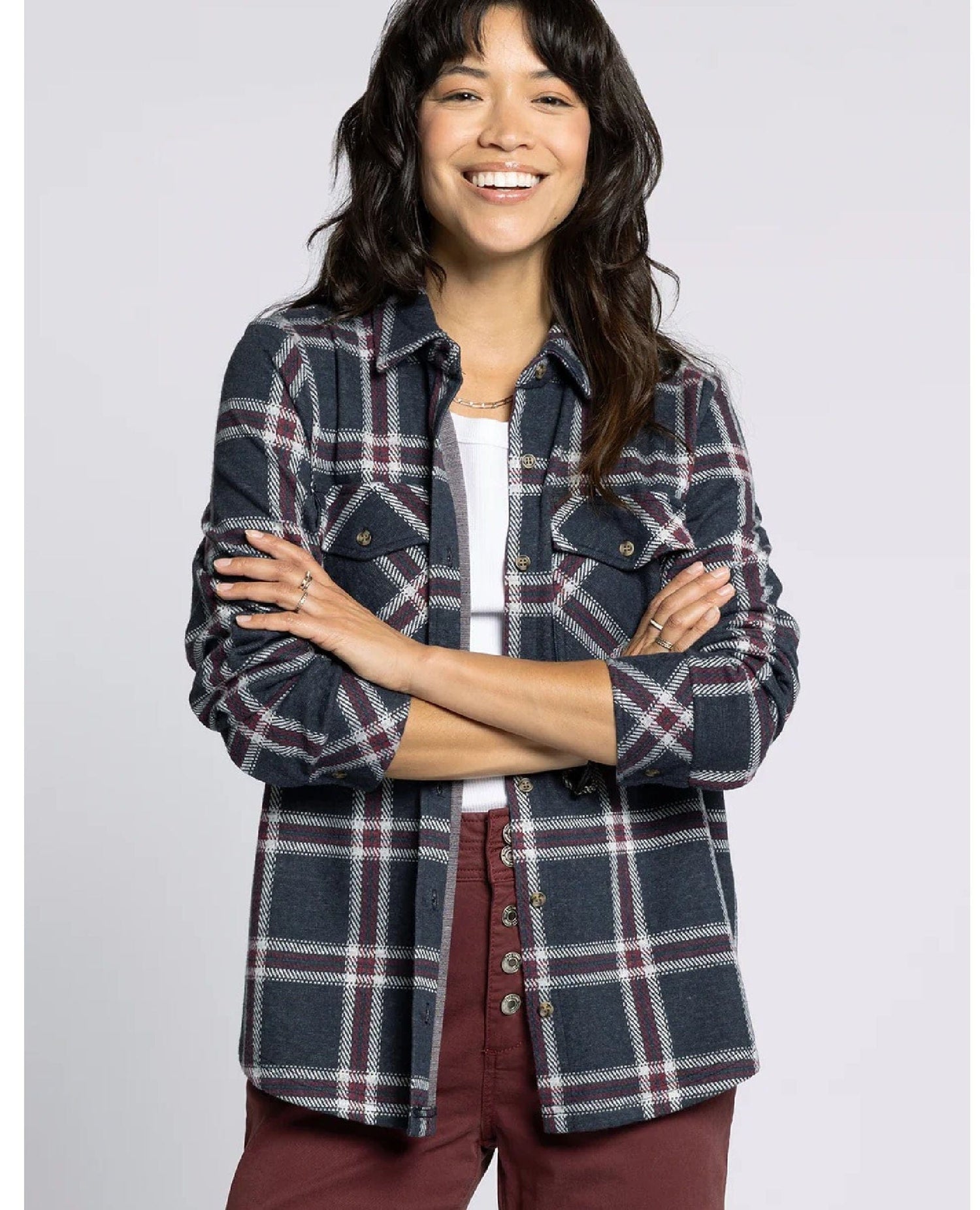 Cassian Shirt Black Red Plaid