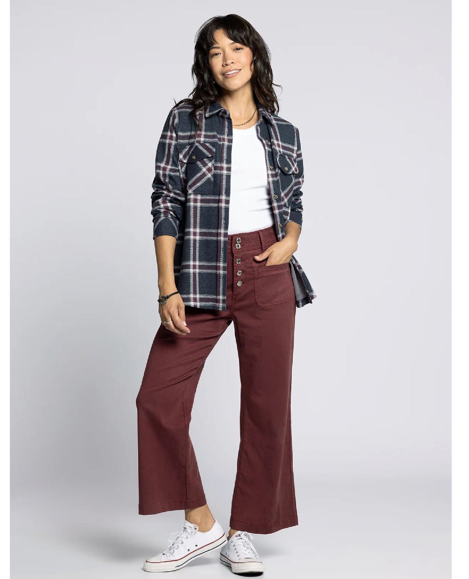 Cassian Shirt Black Red Plaid