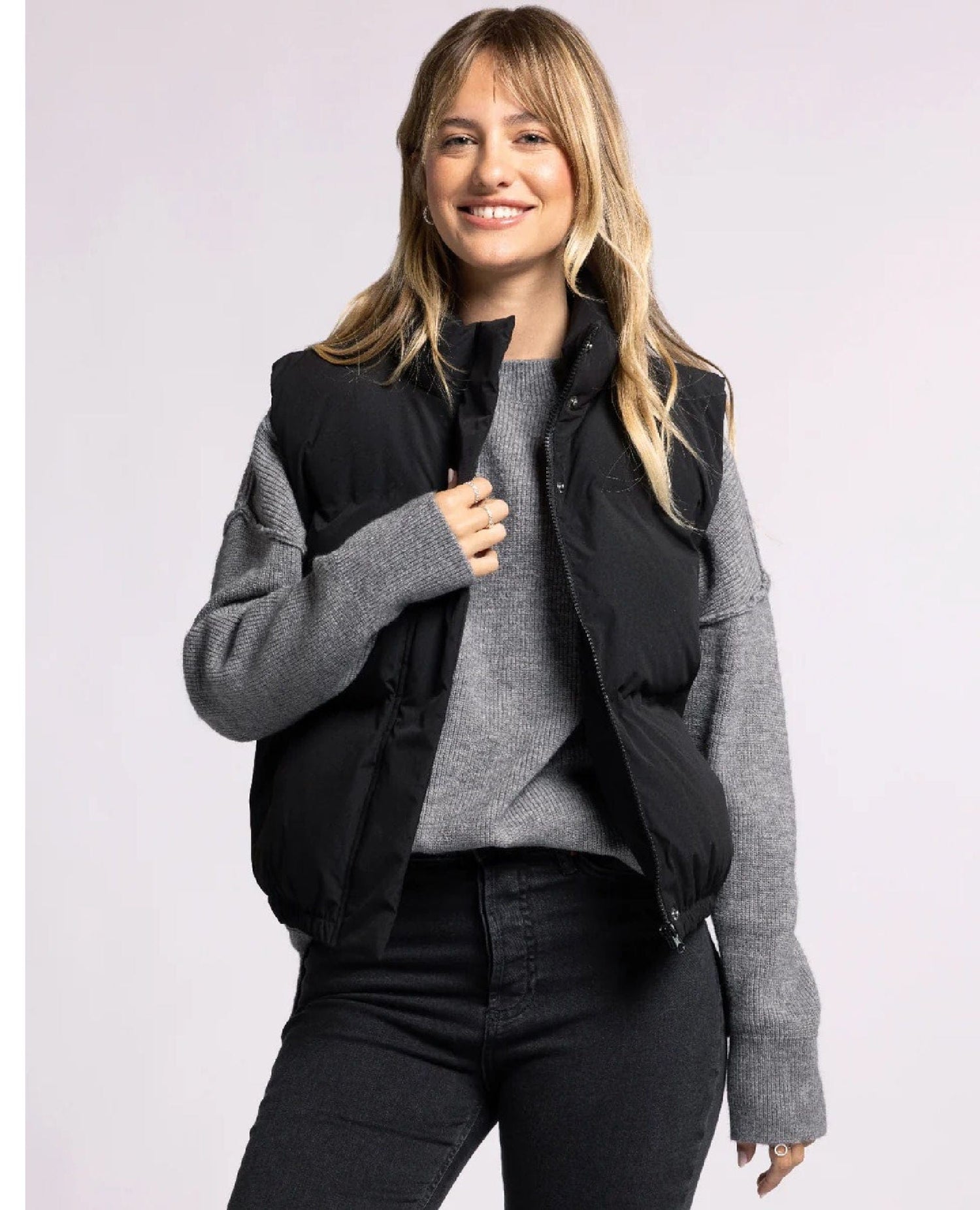 Aspen Puffer Vest Black