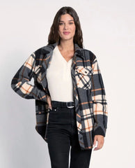 Tullis Plaid Shacket Neutral Plaid